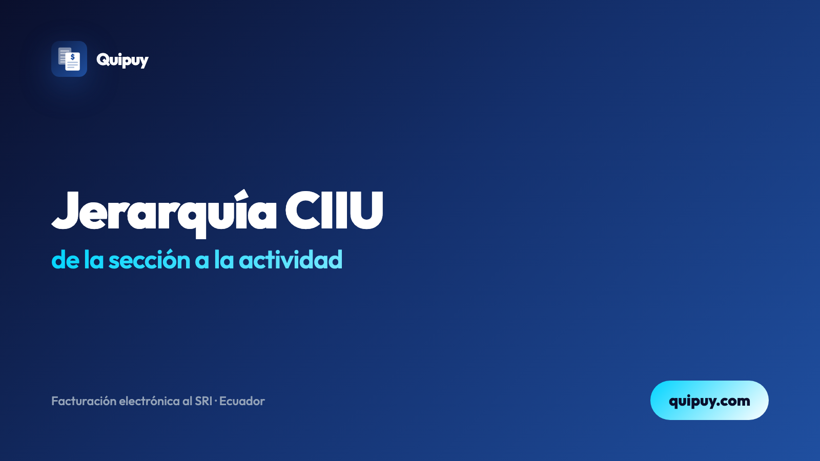 Estructura jerárquica del código CIIU del SRI