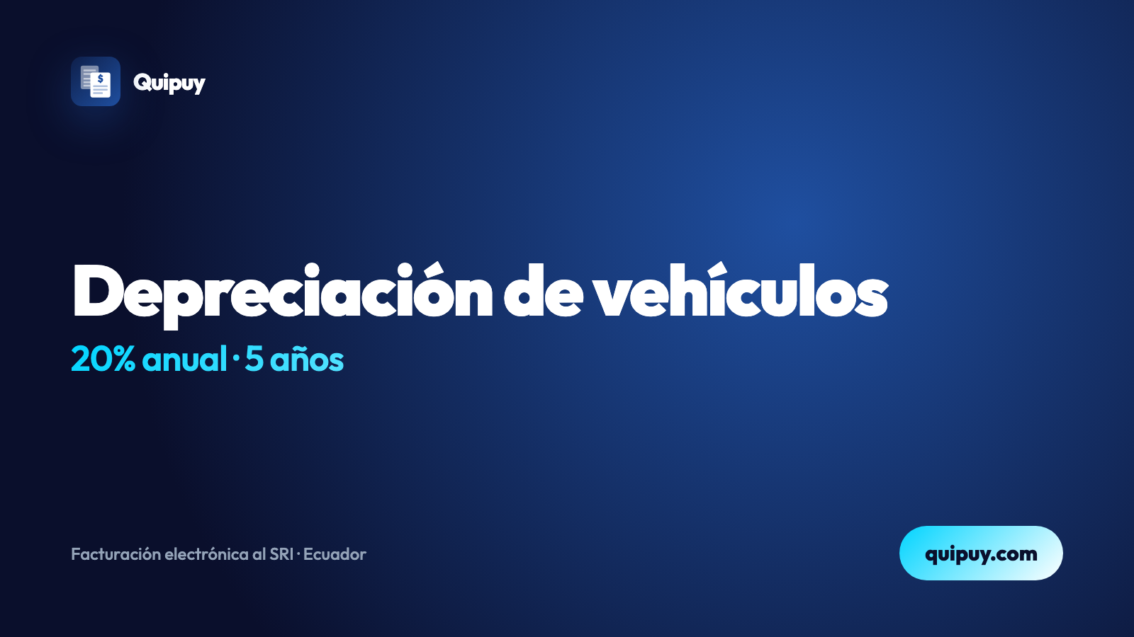 Tabla de depreciación de vehículos según el SRI